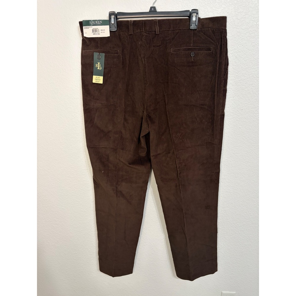 Lauren Ralph Lauren Dewhurst Mens Corduroy Pants Dark Brown 40x32 DWHRPKKX0164 - Picture 5 of 6